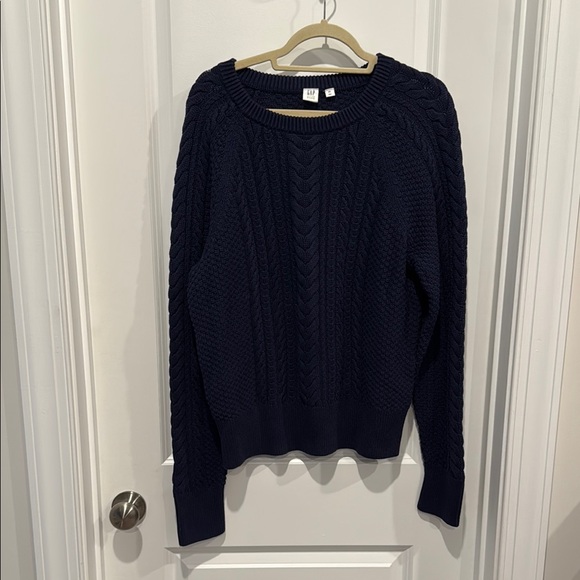 GAP Women’s Navy Cable Knit Sweater - Picture 1 of 6